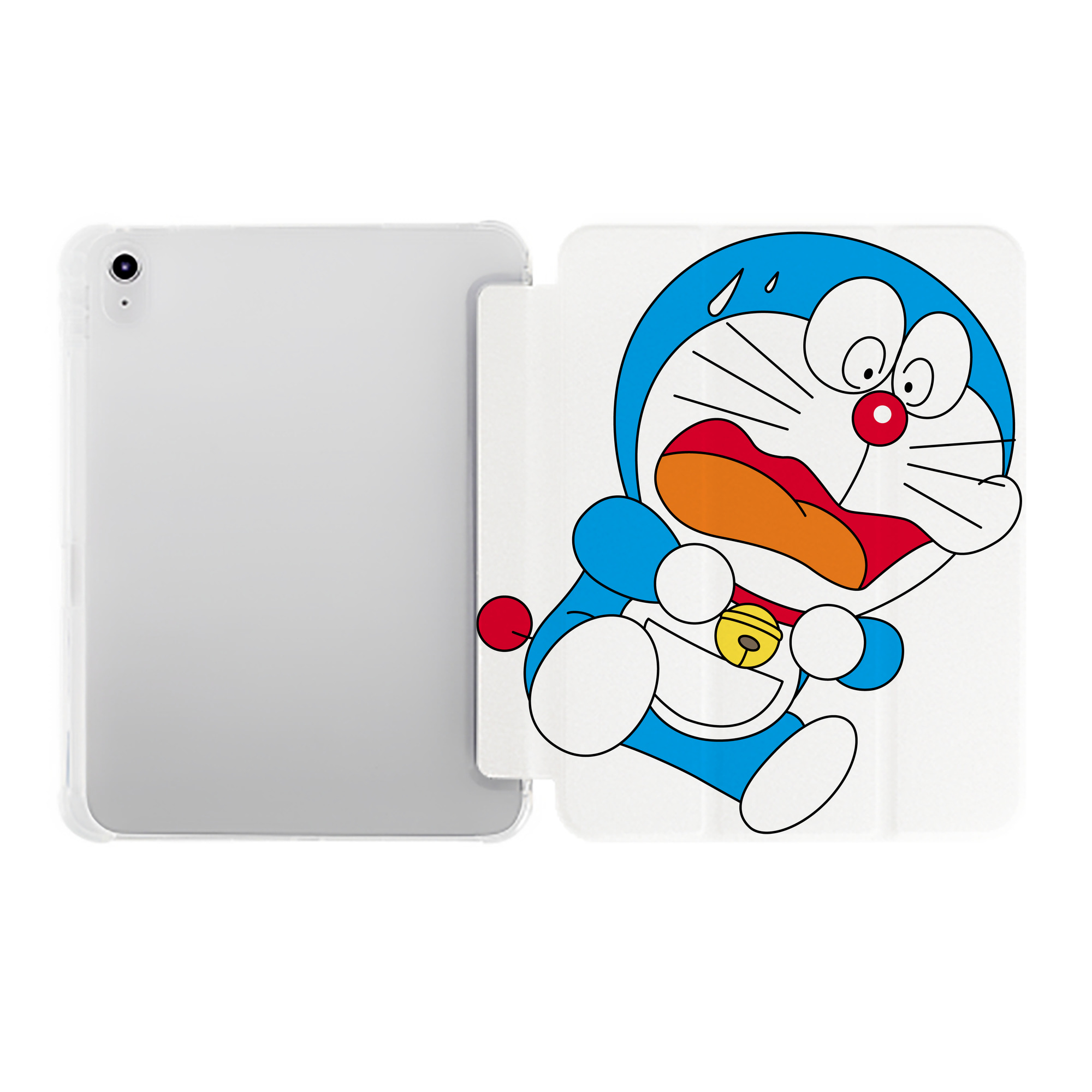 （画像用） ドラえもん Doraemon IPad ケース ペン収納付き 三つ折りスタンド PUレザー×シリコン 対応機種9.5/10.5/10.9インチ